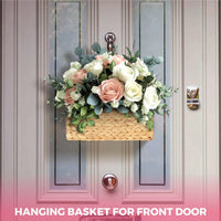 Woven Wall Hanging Magazine Rack & Storage Basket | Boho Rattan Home Decor