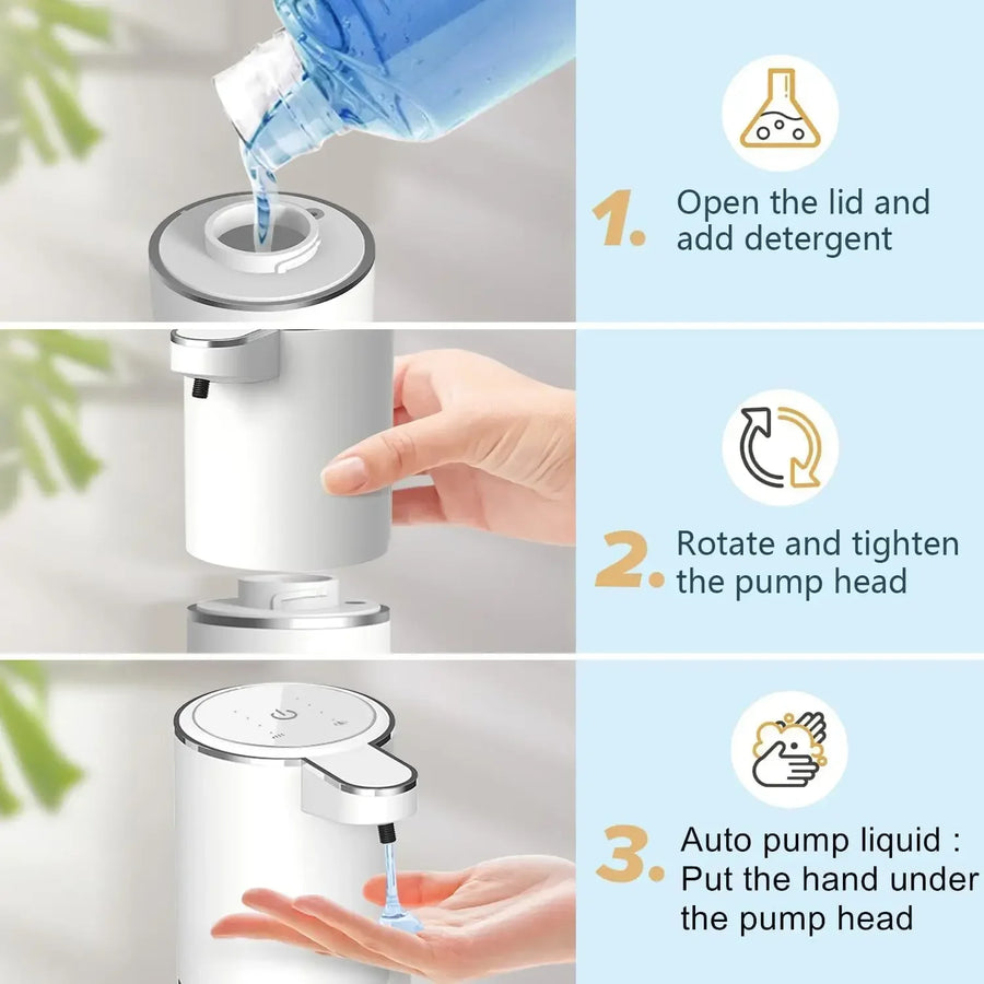 Automatic Touchless Soap Dispenser — Infrared Sensor, USB Rechargeable, Foam or Liquid