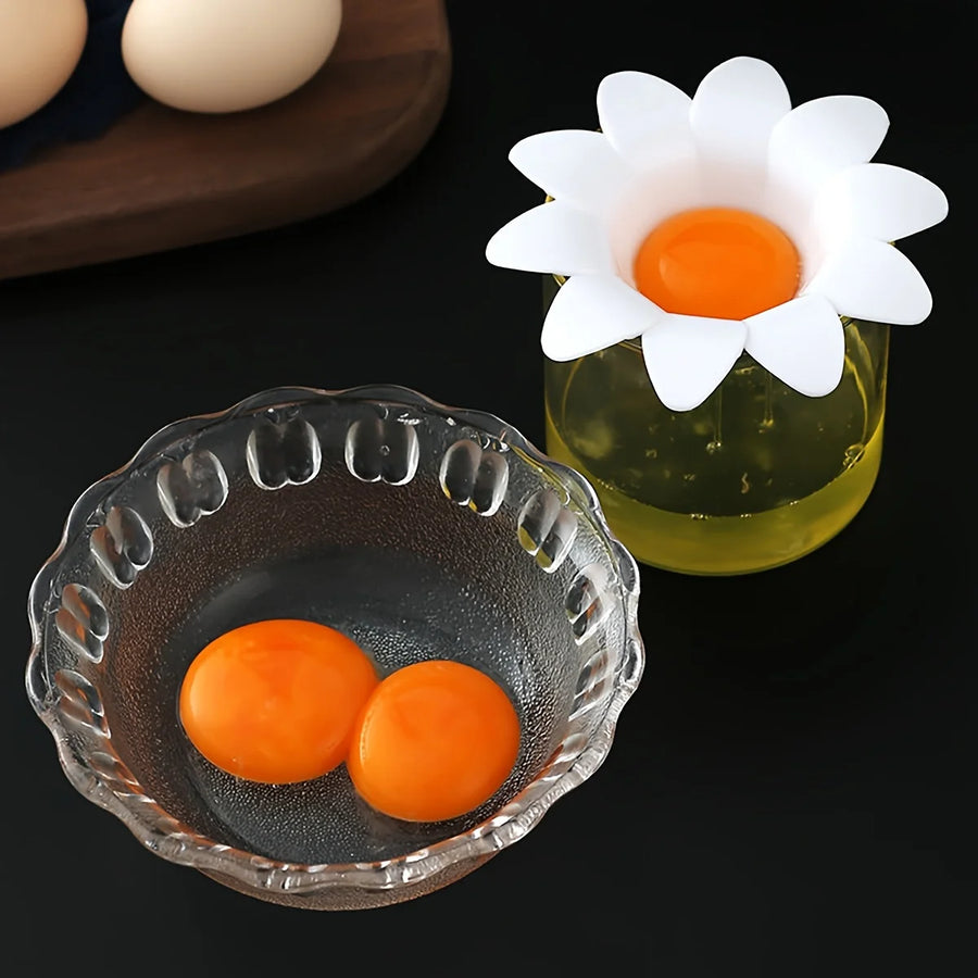 Flower Egg Yolk Separator — Egg White & Yolk Divider for Baking