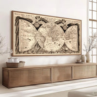 Vintage World Map Canvas