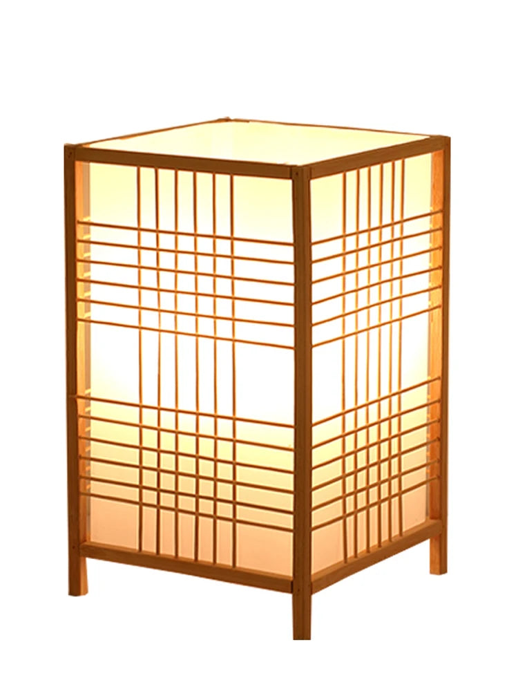 Bamboo weave desk lamp