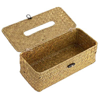 Handmade rattan tissue box cover