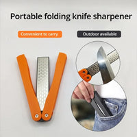 Portable Double-Sided Diamond Knife Sharpening Stone | 400/600 Grit | Foldable