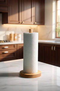 Bamboo paper towel holder