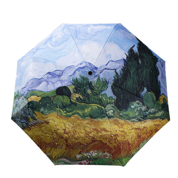 Fine Art Print Umbrella — Compact Foldable | UV & Rain | 9 Masterwork Designs
