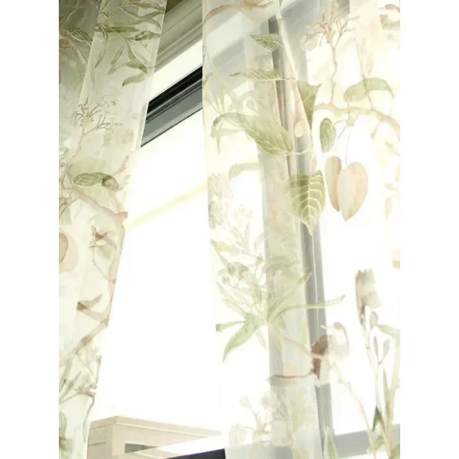 Countryside Floral Cotton Linen Curtains — American Country Style | Custom Sizes