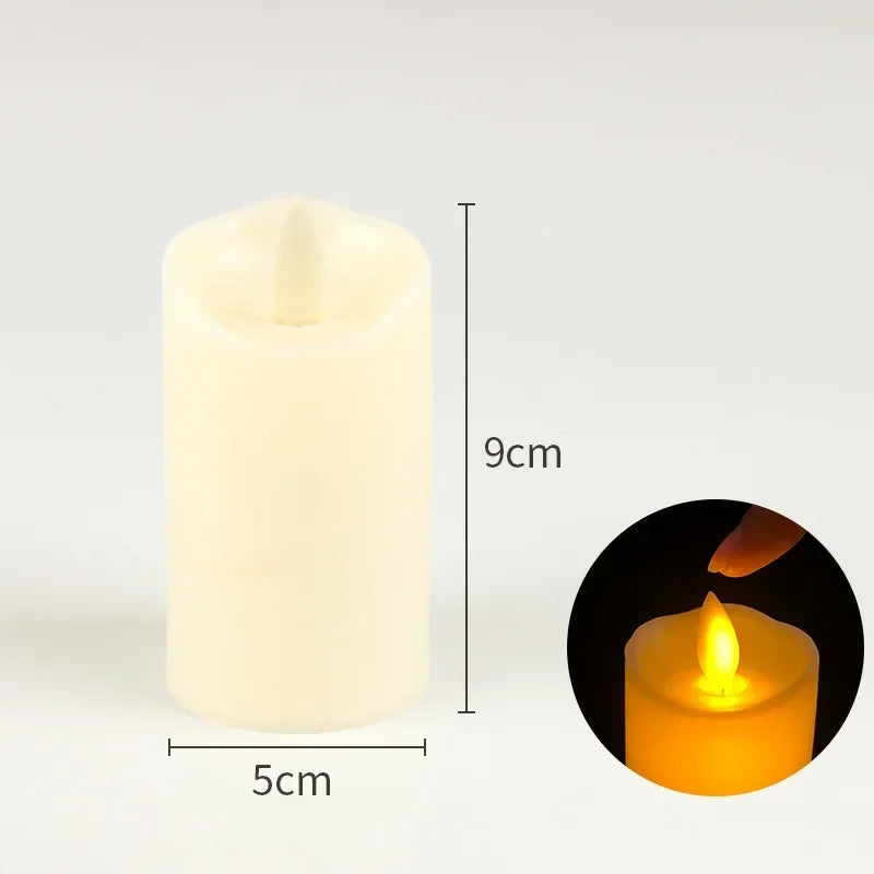 Flameless LED Pillar Candles — Warm Flicker | Set of 1–10 | Wedding & Events