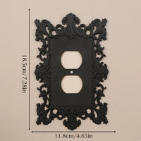 Dark carved switch frame