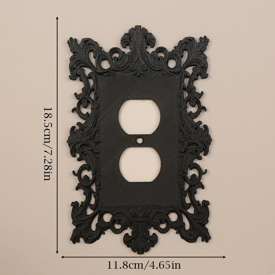 Dark carved switch frame