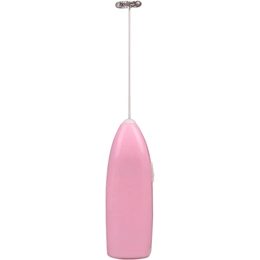 Handheld Electric Milk Frother & Egg Beater — Battery Powered, Stainless Steel