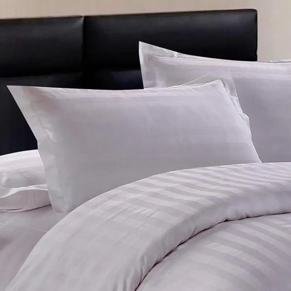 Pure White Cotton Pillowcase | Hotel-Grade Sateen