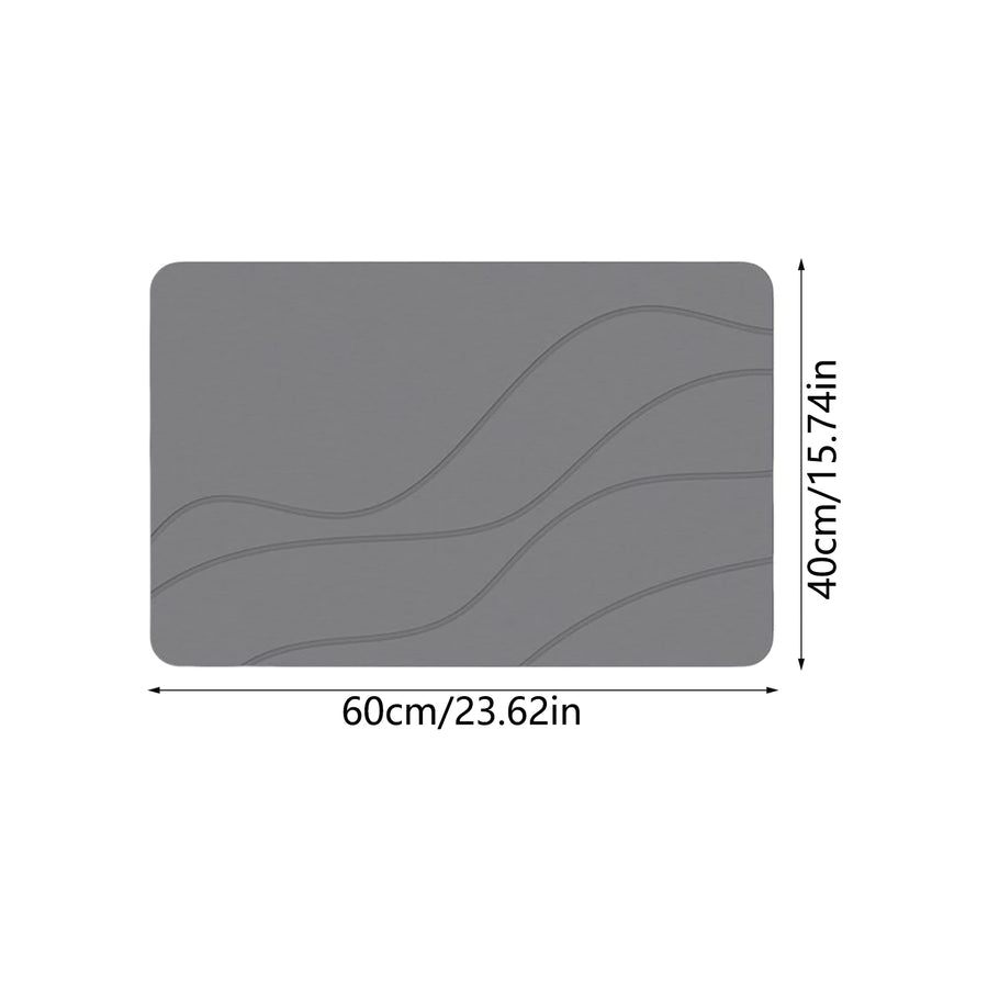 Diatomite Bath Mat — Quick-Dry, Non-Slip, 40×60cm