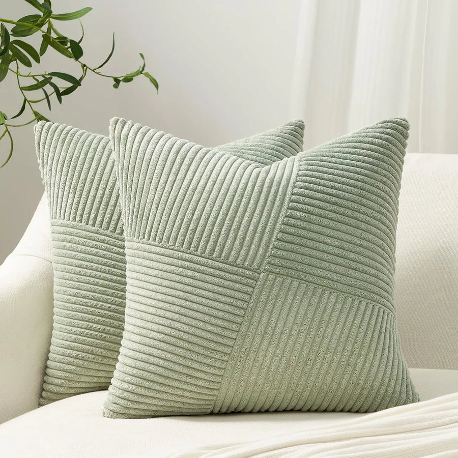 Corduroy Textured Cushion Cover | Boho Windmill Pattern | 45×45cm