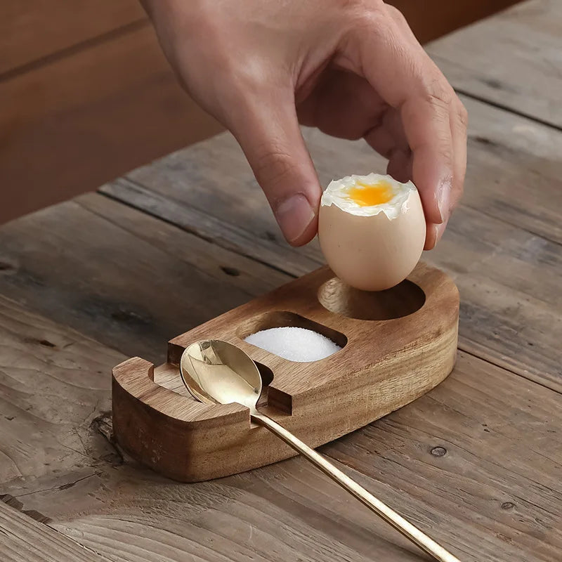 Wooden Egg Cup Tray