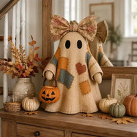 Patchwork Ghost Halloween Ornament