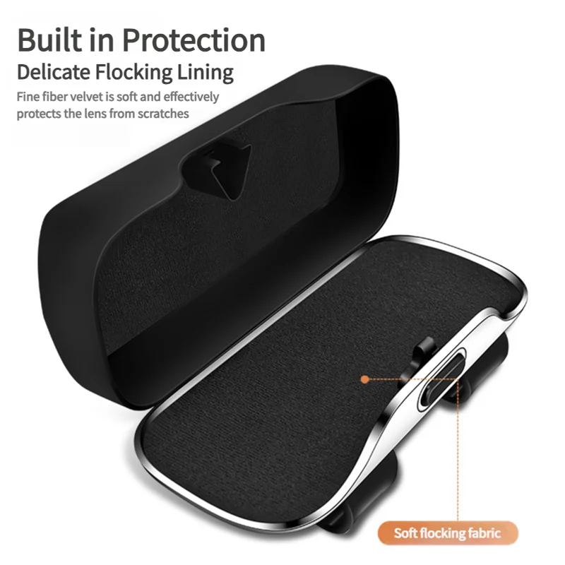Car Sun Visor Glasses Case | ABS & Flocked Interior | One-Hand Open