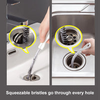 Flexible Drain Cleaning Brush — Sink, Shower & Pipe Hair Remover