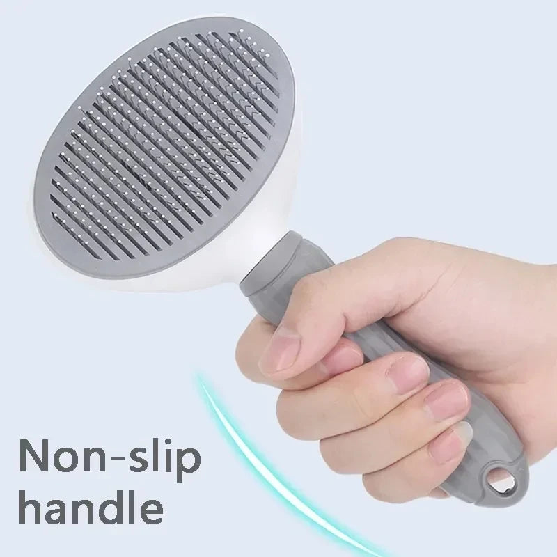 Self-Cleaning Pet Slicker Brush — Dogs & Cats, All Coat Types