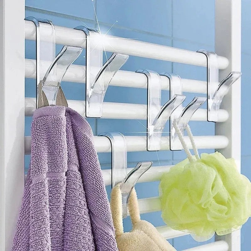Radiator Rail Hook Clips | Towel & Clothes Hanger Holder