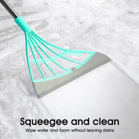 Silicone Scraper Broom & Floor Wiper — Glass, Tiles & High Surfaces