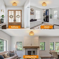 Handmade boho bamboo ceiling light
