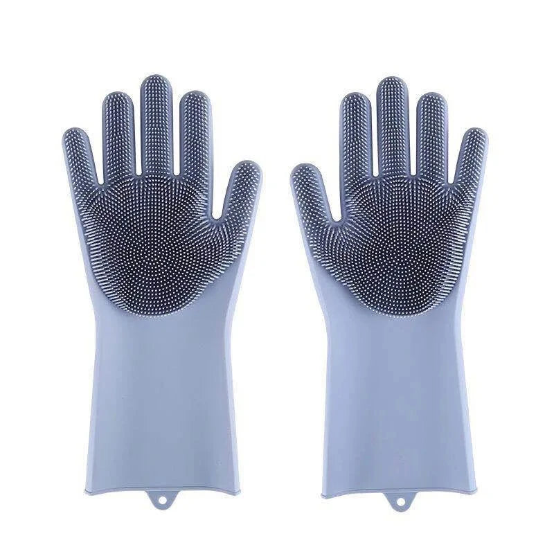 Silicone Pet Grooming & Bathing Gloves — Dogs, Cats & More