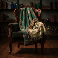 Cotton Floral Tassel Throw Blanket — Bohemian, 6 Colours, 3 Sizes