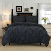 Pintuck Cotton Duvet Cover Set — 3 Piece, 7 Colours