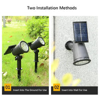 Solar garden spotlight