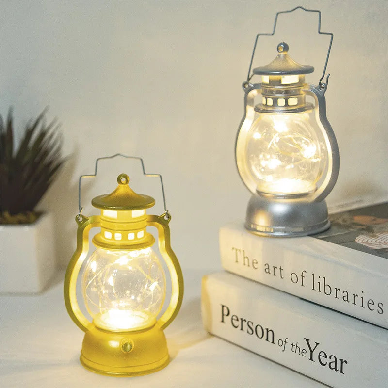 Retro Flameless LED Kerosene Lamp — Warm Light Candlestick, 7 Styles