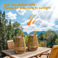 Solar Rattan Hanging Lantern — Waterproof Boho Outdoor Light | Garden, Yard & Patio