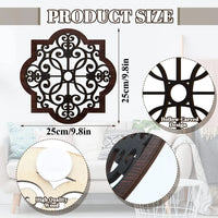 3-piece rustic wood geometric wall art set
