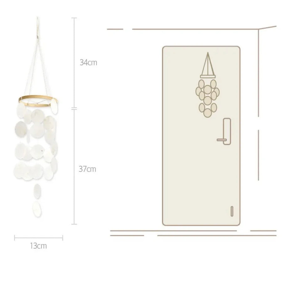 Natural Shell Wind Chime | Bohemian Dream Catcher | Home & Garden Decor
