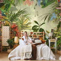 Custom Nordic Botanical Mural Wallpaper — Made to Measure | 3D Wall Covering