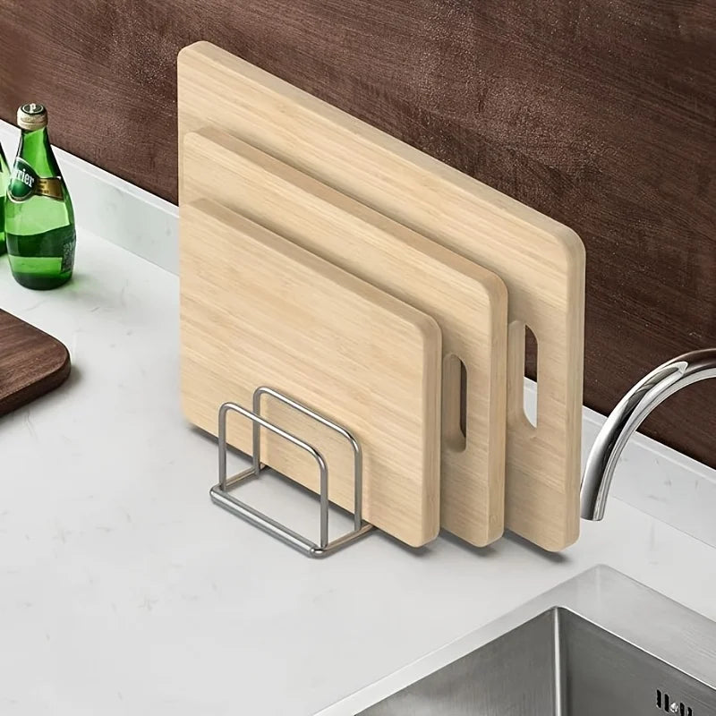 Pot lid and cutting board rack