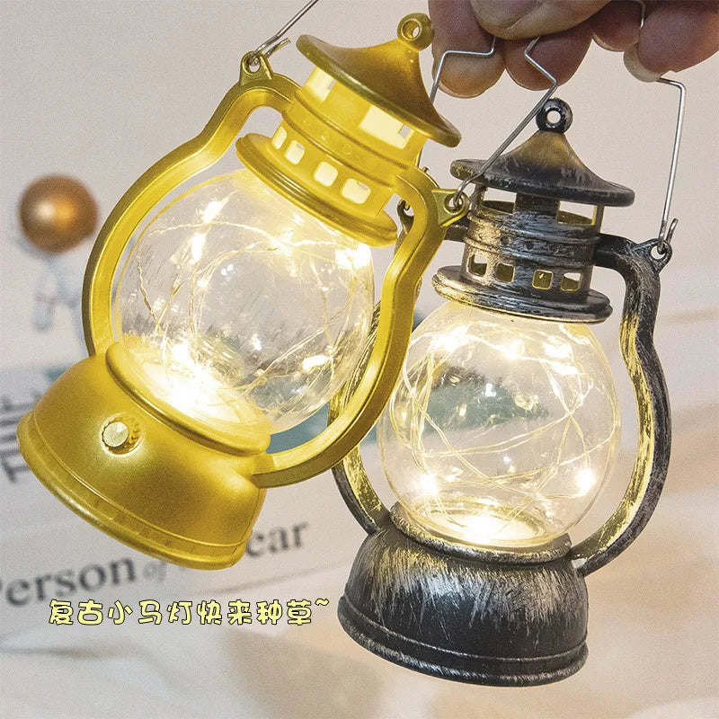 Retro Flameless LED Kerosene Lamp — Warm Light Candlestick, 7 Styles