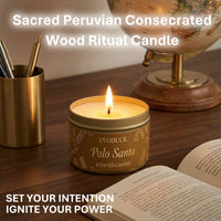 Palo Santo Soy Wax Candle — Purifying & Grounding | Meditation Gift