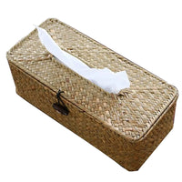 Handmade rattan tissue box cover