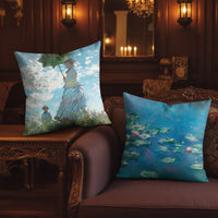 Claude Monet Art Cushion Cover — Silky Short Plush | Invisible Zipper | 10 Designs | 5 Sizes