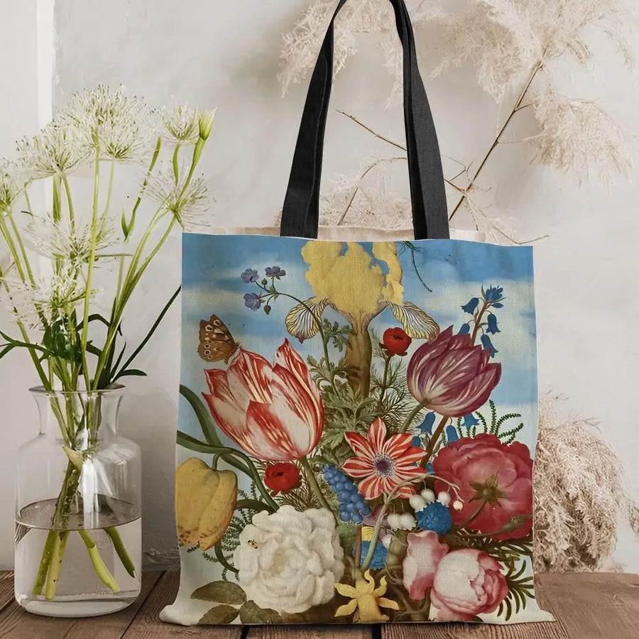 Still Life Painting Canvas Tote Bag — Eco Canvas | Large Capacity