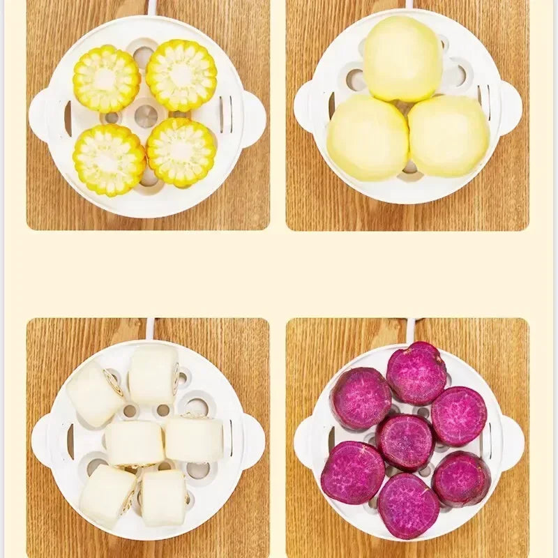 Double-layer electric egg steamer