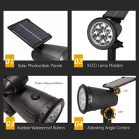 Solar garden spotlight