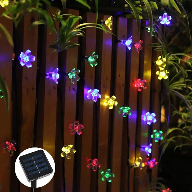Solar Cherry Blossom String Lights