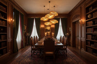 Hand-woven bamboo & rattan pendant light