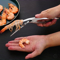 Stainless Steel Shrimp Deveiner & Peeler | Ergonomic Seafood Prep Tool