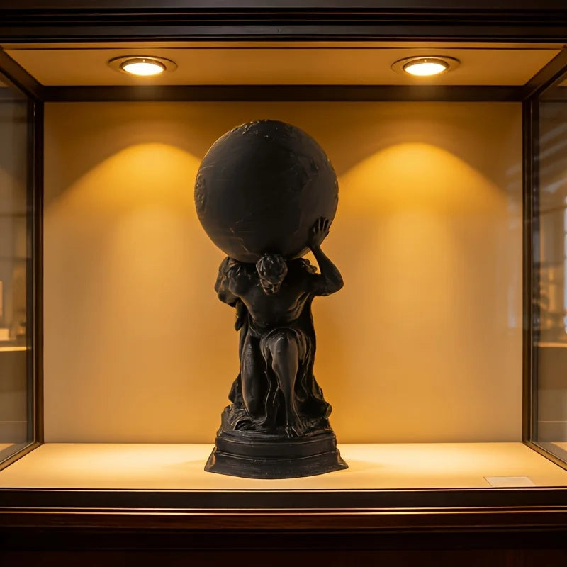 Dark Atlas skeleton sculpture