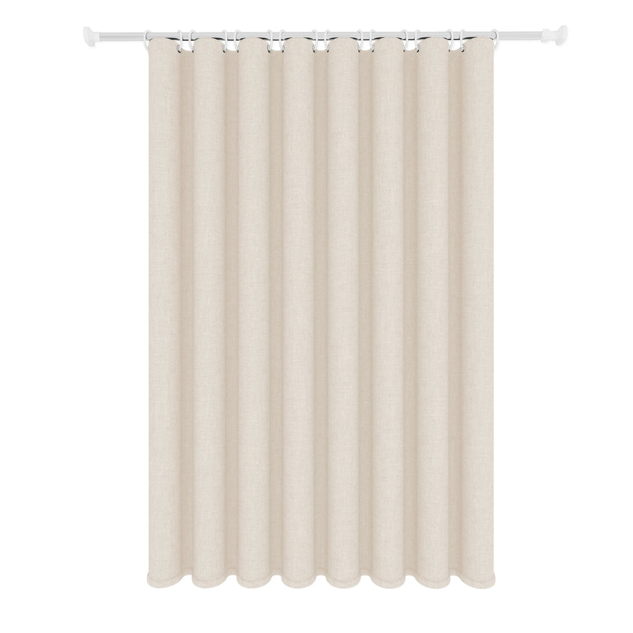Minimalist Linen Texture Shower Curtain — Weighted Hem | Thick Polyester | 5 Colours | 5 Sizes