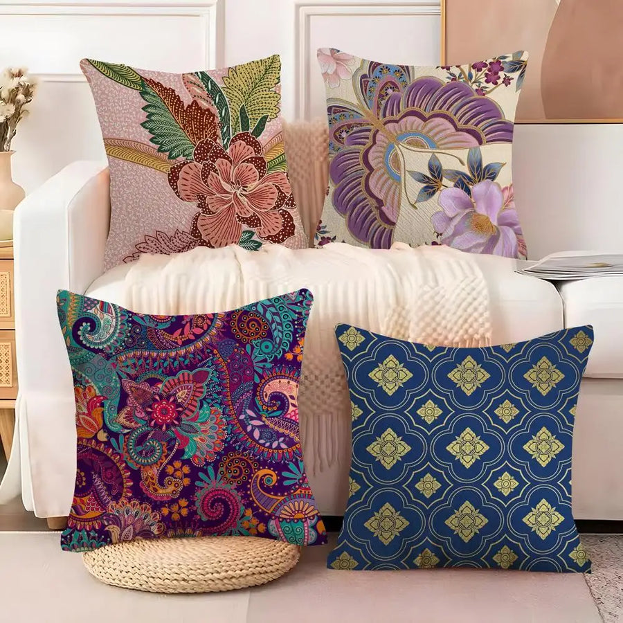 Boho Print Cushion Cover — Soft Plush | Double-Sided Print
