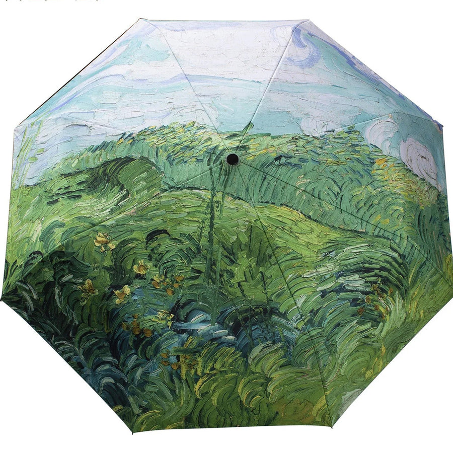 Fine Art Print Umbrella — Compact Foldable | UV & Rain | 9 Masterwork Designs