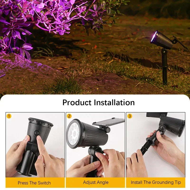 Solar garden spotlight